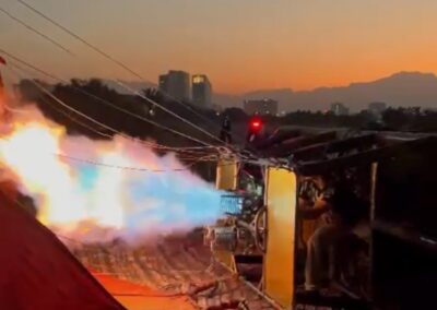 ActionFlight Early morning start inflating our 450.000cu.ft balloons