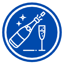 Sparkling grape juice is a European tradition of ballooning